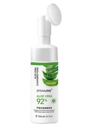 Пінка-мус для вмивання з екстрактом алое віра sersanlove aloe vera cleansing1 фото