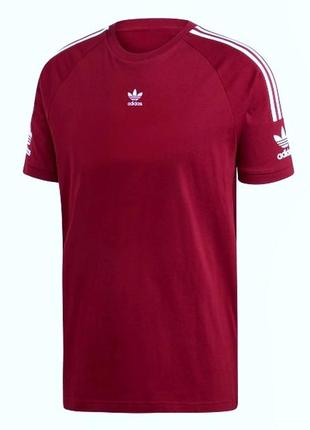 Мужская коттоновая футболка с лампасами adidas адидас1 фото