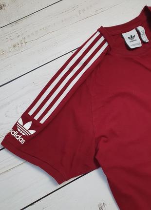 Мужская коттоновая футболка с лампасами adidas адидас4 фото