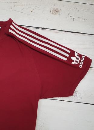 Мужская коттоновая футболка с лампасами adidas адидас5 фото