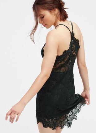 Чорне мереживне плаття міні від free people (сша)4 фото