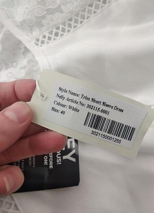 Сукня nelly біле з мереживом 407 фото