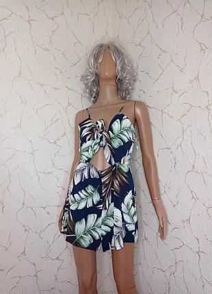 Ромпер комбінезон новий в тропічний принт