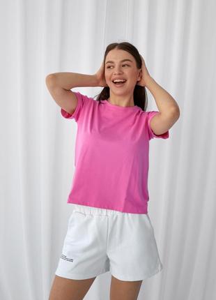 Жіноча футболка рожева. женская футболка однотонная. базова футболка