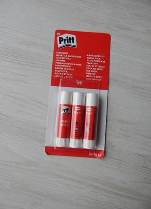 Канцелярський клей олівець pritt 3шт по 10грам2 фото