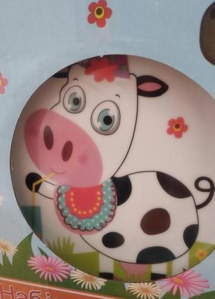 Набір посуду для малюка із корівкою🐮