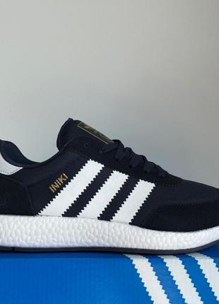 Кроссовки мужские adidas iniki runner синие / белые, адидас иники, кроссівки адідас інікі