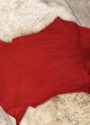 Футболка боді червоного кольору h&m2 фото