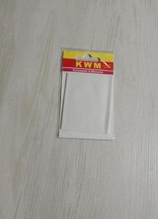 Термолатка для швидкого ремонту одягу 25 х 8,5 см kwm біла1 фото