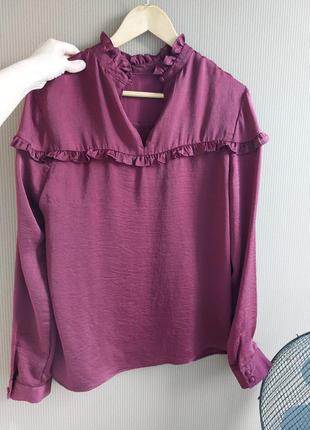 Блуза блузка винного цвета винная3 фото