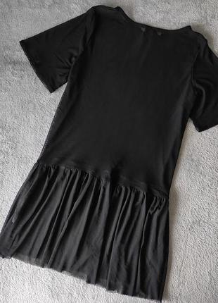 Блуза удлиненная черная сеточка3 фото