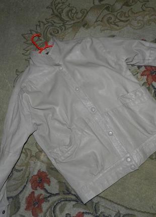 Кожаная,натуральная куртка,кофе с молоком,большого размера,milan,пакистан8 фото