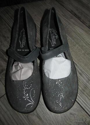 Кожаные туфли балетки naturläufer р. 39- 25см3 фото