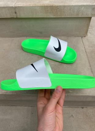 Шлепанцы шлепки босоножки женские nike slides белые / шльопанці босоніжки женские найк білі4 фото