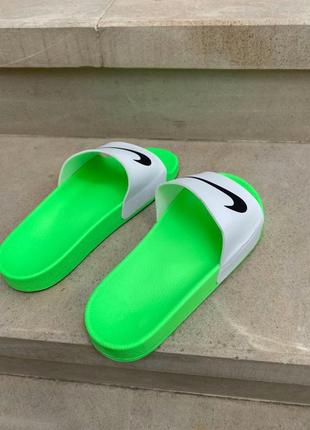 Шлепанцы шлепки босоножки женские nike slides белые / шльопанці босоніжки женские найк білі6 фото