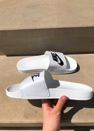 Шлепанцы шлепки босоножки мужские nike slides белые / шльопанці босоніжки чоловічі найк білі2 фото