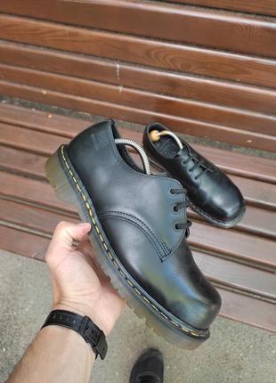 Винтажные ботинки туфли dr. martens industrial steel toe underground 1460