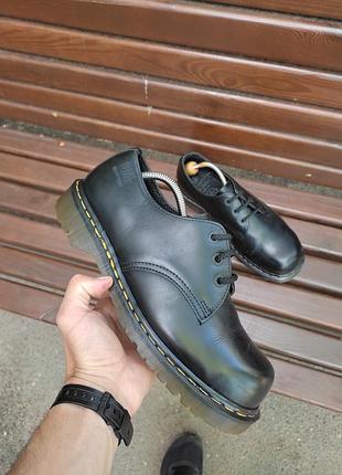 Винтажные ботинки туфли dr. martens industrial steel toe underground 1460