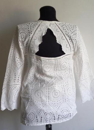 Ажурна біла блузка sezane1 фото
