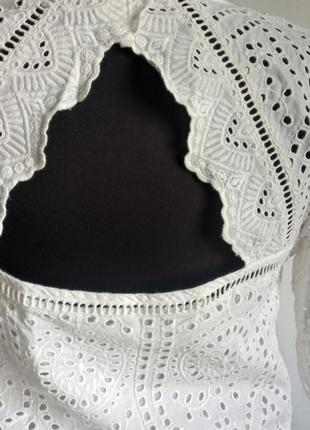 Ажурна біла блузка sezane3 фото