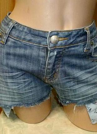 Джинсовые короткие шорты wimort jeans wear синие