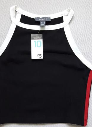 Актуальный хлопковый топ с лампасами primark