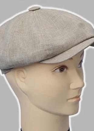 Мужская восьмиклинка серо-бежевого цвета раз 60 61