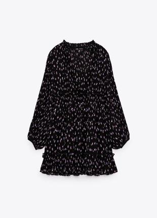 Короткое платье с принтом zara