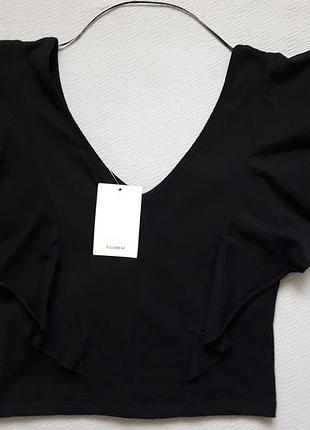 Классный хлопковый топ с рюшами pull and bear