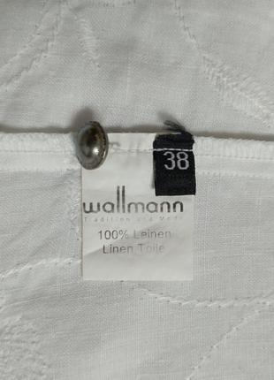 Wallmann, льняной летний жакет, блуза с вышивкой, винтаж.9 фото