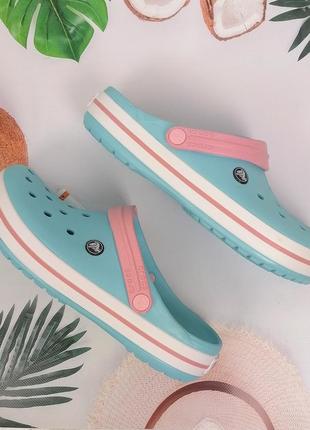 Жіночі крокси сабо crocband блакитні