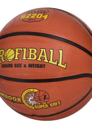 Мяч баскетбольный en-s 2204 (20шт) размер6,рисунок-печать,520-540г,в кульке