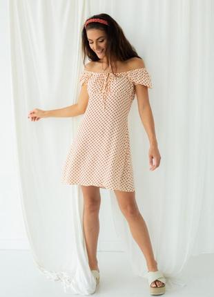 Плаття в горох із зав'язками