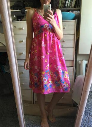 Міді сукня сарафан віскоза 100% квіти 12-14-16