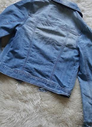 💙💚💛 суперский джинсовый пиджак f&f маленького размера8 фото