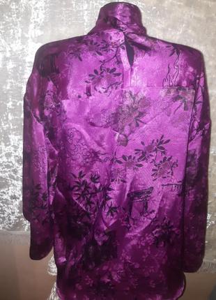Яркая оверсайз блузка кимоно3 фото