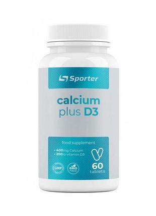 Кальций-витамин д3 sporter calcium 400 мг +d3 5 мкг 60 таб.