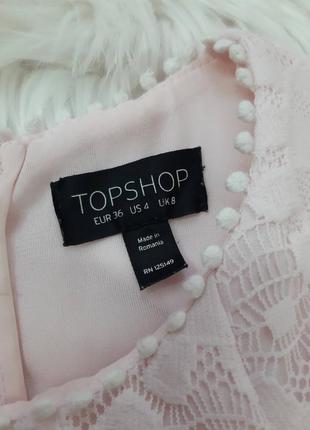 Нежно-розовое гипюровое платье topshop7 фото