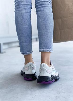 Adidas ozweego violet трендові жіночі кросівки адідас блакитні фіолетові женские фиолетовые голубые светлые кроссовки весна літо осінь6 фото