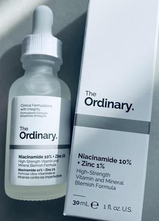 The ordinary niacinamide 10% + zinc 1% сыворотка с витамином в3 и цинком