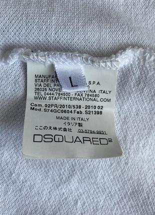 Поло\футболка dsquared white polo7 фото