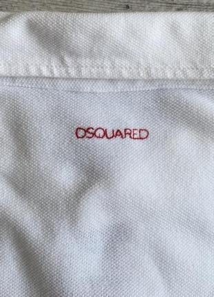 Поло\футболка dsquared white polo4 фото