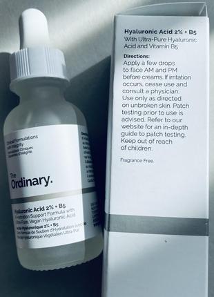 The ordinary hyaluronic acid 2% + b5 увлажняющая сыворотка с гиалуроновой кислотой4 фото