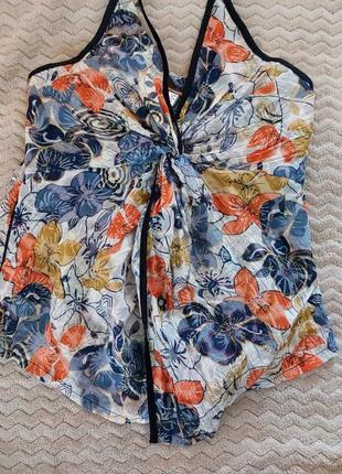 Майка вільного крою топ з вузлом