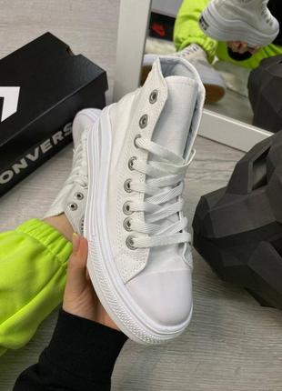 Кеди converse chuck taylor move high white1 фото