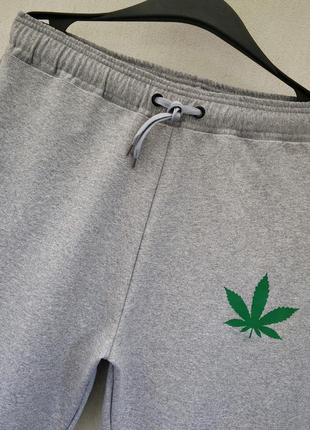 Мужские трикотажные шорты с логотипом конопля, канабис, марихуана, см. замеры в описании2 фото
