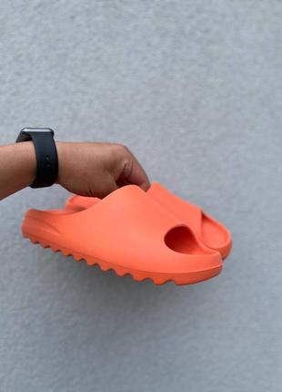 Тапки yeezy slide orange тапочки шльопанці