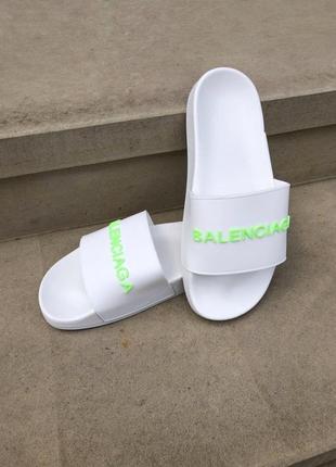 Женские шлепанцы  slides big logo white 36-37-38-39-40-41