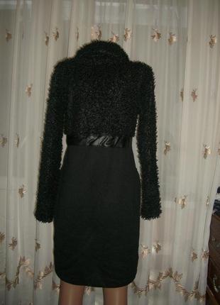 Комбинированное черное платье2 фото