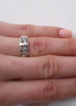 Пара серебряные обручальные кольца "кармен"2 фото